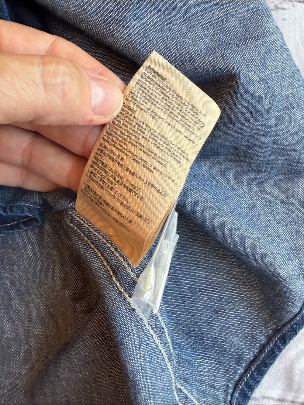 Scotch & Soda Men’s Long Sleeve Button-Down Denim Shirt Blauw EUC Size Large - Picture 9 of 16